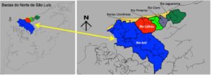 Divisão com 11 Bacias Hidrográficas do Norte da Ilha de São Luís